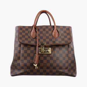 Pre-owned Louis Vuitton Ascot EBENE Damier canvas N41273 handbag | stylenewstar