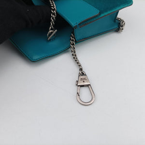 Pre-owned Gucci Dionysus Blue velour 476432 shoulderbag | stylenewstar