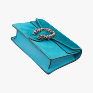 Pre-owned Gucci Dionysus Blue velour 476432 shoulderbag | stylenewstar