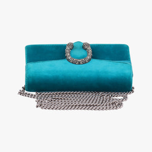 Pre-owned Gucci Dionysus Blue velour 476432 shoulderbag | stylenewstar