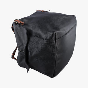 Pre-owned Bottega Veneta Cube soft bag Black x Brown Leather shoulderbag | stylenewstar