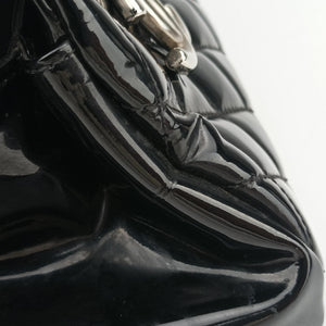 Secondhand Chanel Mademoiselle Bowling Black Patent leather A50557 shoulderbag | stylenewstar