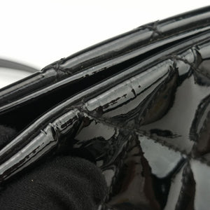 Secondhand Chanel Mademoiselle Bowling Black Patent leather A50557 shoulderbag | stylenewstar