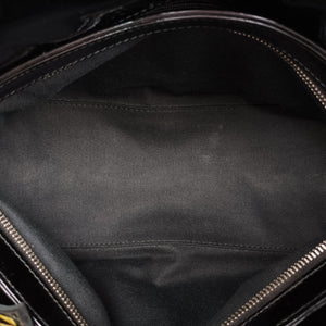 Secondhand Chanel Mademoiselle Bowling Black Patent leather A50557 shoulderbag | stylenewstar