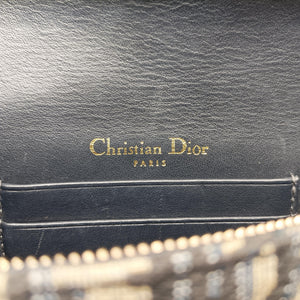 Pre-owned Christian Dior Saddle Navy×Gray Jacquard bum bag/waist bag | stylenewstar