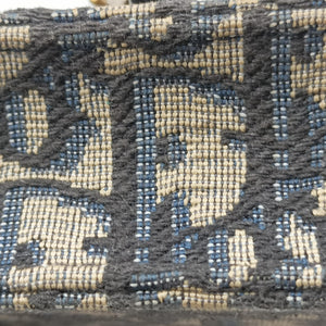 Pre-owned Christian Dior Saddle Navy×Gray Jacquard bum bag/waist bag | stylenewstar