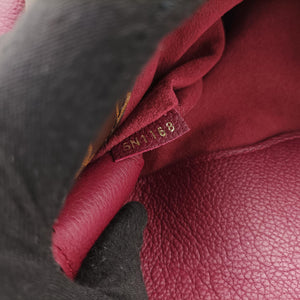 Pre-owned Louis Vuitton PALLAS Brown×RAISIN Monogram Canvas×calf leather M42810 shoulderbag | stylenewstar