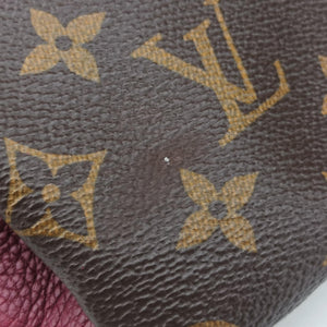 Pre-owned Louis Vuitton PALLAS Brown×RAISIN Monogram Canvas×calf leather M42810 shoulderbag | stylenewstar