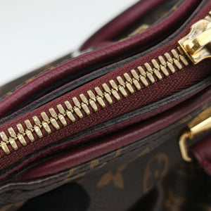 Pre-owned Louis Vuitton PALLAS Brown×RAISIN Monogram Canvas×calf leather M42810 shoulderbag | stylenewstar