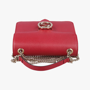 Pre-owned Gucci Interlocking G Red Leather 510304 shoulderbag | stylenewstar