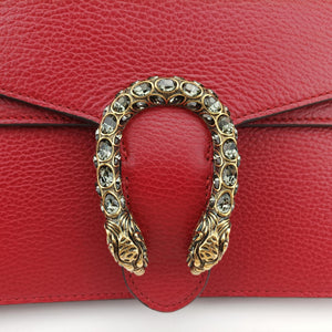 Pre-owned Gucci Dionysus Red Leather 400249 shoulderbag | stylenewstar