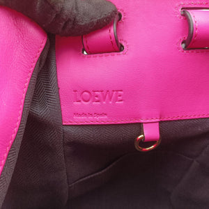 Pre-owned Loewe Hammock Rose×white Leather shoulderbag | stylenewstar