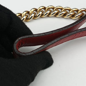 Pre-owned Gucci GG Marmont Red Leather 443497 shoulderbag | stylenewstar