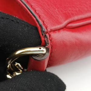 Pre-owned Gucci Soho Red Leather 323190 shoulderbag | stylenewstar