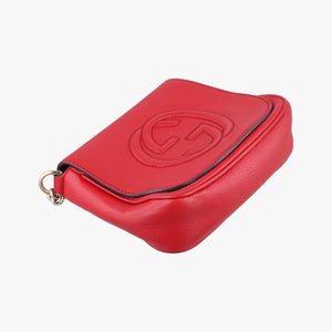 Pre-owned Gucci Soho Red Leather 323190 shoulderbag | stylenewstar