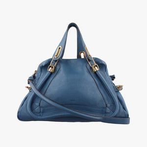 Pre-owned Chloe Paraty Blue Leather shoulderbag | stylenewstar