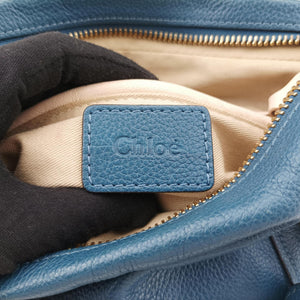 Pre-owned Chloe Paraty Blue Leather shoulderbag | stylenewstar