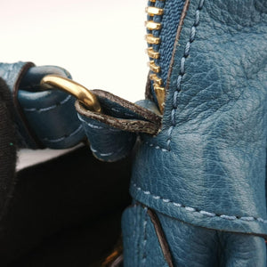 Pre-owned Chloe Paraty Blue Leather shoulderbag | stylenewstar