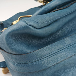Pre-owned Chloe Paraty Blue Leather shoulderbag | stylenewstar