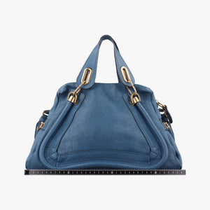 Pre-owned Chloe Paraty Blue Leather shoulderbag | stylenewstar