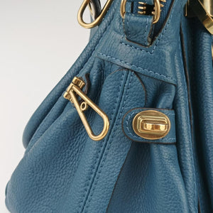 Pre-owned Chloe Paraty Blue Leather shoulderbag | stylenewstar