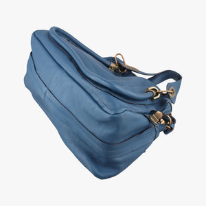 Pre-owned Chloe Paraty Blue Leather shoulderbag | stylenewstar