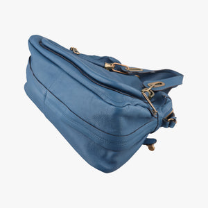 Pre-owned Chloe Paraty Blue Leather shoulderbag | stylenewstar