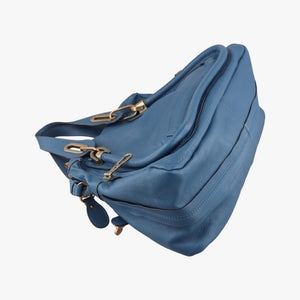 Pre-owned Chloe Paraty Blue Leather shoulderbag | stylenewstar