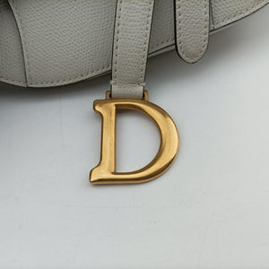 Vintage Christian Dior Saddle White Leather handbag | stylenewstar