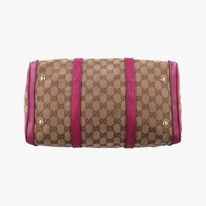 Pre-owned Gucci Sherry Line beige×rose Canvas×Leather 247205 shoulderbag | stylenewstar