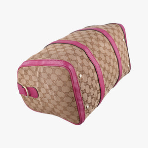 Pre-owned Gucci Sherry Line beige×rose Canvas×Leather 247205 shoulderbag | stylenewstar