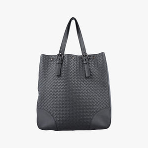 Pre-owned Bottega Veneta Intrecciato Shopper Acatl Grey lambskin handbag | stylenewstar