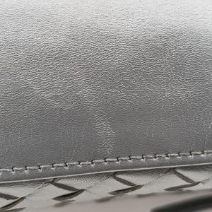 Pre-owned Bottega Veneta Intrecciato Shopper Acatl Grey lambskin handbag | stylenewstar