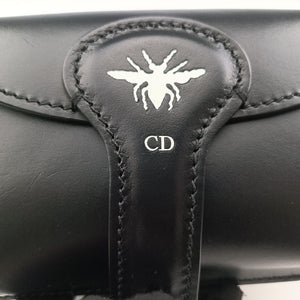 Pre-owned Christian Dior Mini D-Bee Black Leather shoulderbag | stylenewstar