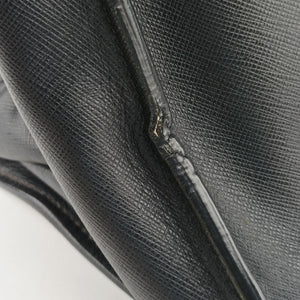 Pre-owned Prada Triple Pocket Convertible Zip Tote Black SAFFIANO Leather BN2603 handbag | stylenewstar