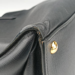 Pre-owned Prada Triple Pocket Convertible Zip Tote Black SAFFIANO Leather BN2603 handbag | stylenewstar
