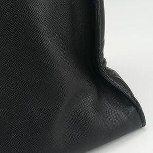 Pre-owned Prada Triple Pocket Convertible Zip Tote Black SAFFIANO Leather BN2603 handbag | stylenewstar