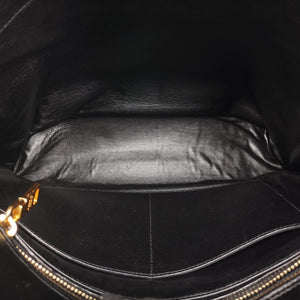Pre-owned Prada Triple Pocket Convertible Zip Tote Black SAFFIANO Leather BN2603 handbag | stylenewstar