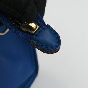 Secondhand Celine Luggage Mini Shopper Blue Leather shoulderbag | stylenewstar
