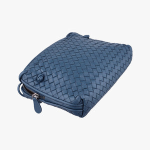Vintage Bottega Veneta NODINI Intrecciato Blue lambskin shoulderbag | stylenewstar