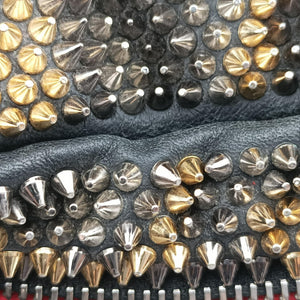 Pre-owned Christian Louboutin Piloutin Black×Leopard Print Leather shoulderbag | stylenewstar
