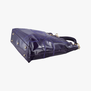 Secondhand VERSACE medusa Purple Patent Leather shoulderbag | stylenewstar