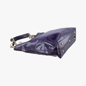 Secondhand VERSACE medusa Purple Patent Leather shoulderbag | stylenewstar