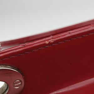 Pre-owned Christian Dior Lady Dior Red patent shoulderbag | stylenewstar