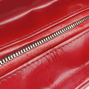 Pre-owned Christian Dior Lady Dior Red patent shoulderbag | stylenewstar