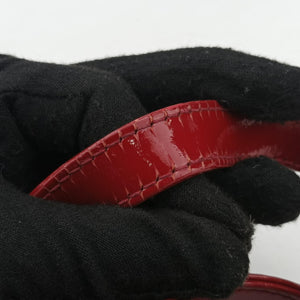 Pre-owned Christian Dior Lady Dior Red patent shoulderbag | stylenewstar