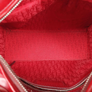 Pre-owned Christian Dior Lady Dior Red patent shoulderbag | stylenewstar