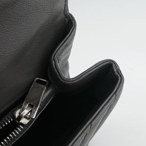 Pre-owned Yves Saint Laurent COLLEGE Grey Leather 428056 handbag | stylenewstar