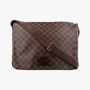 Pre-owned Louis Vuitton BROOKLYN MM EBENE Damier Canvas N51211 crossbodybag | stylenewstar