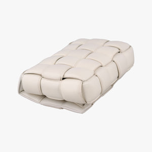 Vintage Bottega Veneta Padded CASSETTE White lambskin shoulderbag | stylenewstar